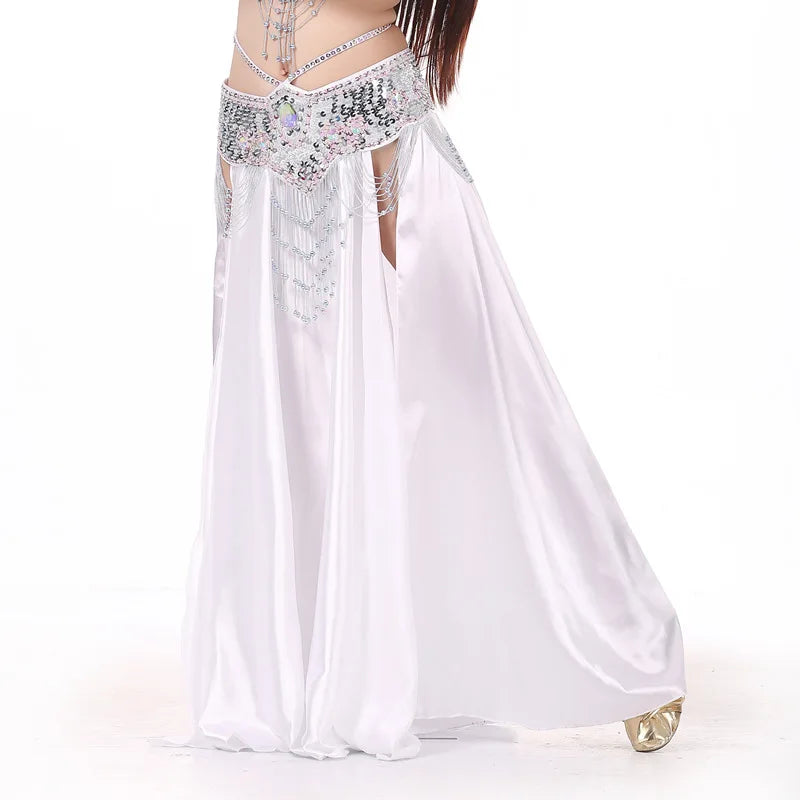 Belly Dance Skirt | Satin Double Slit