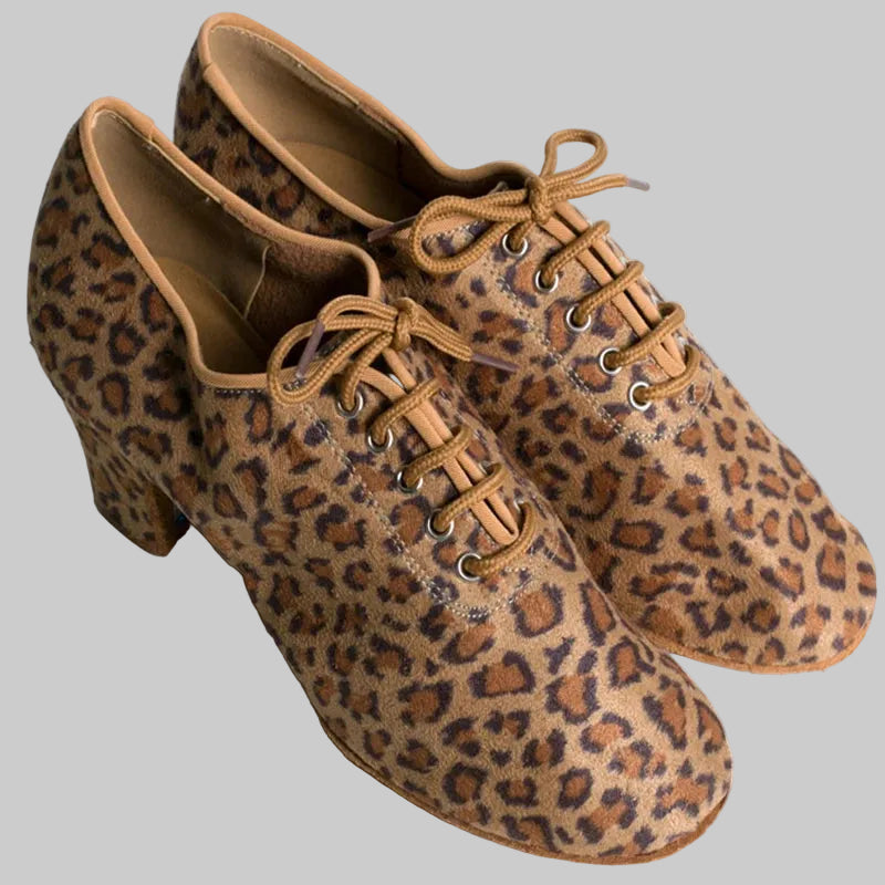 Women's Latin Dance Shoes - Professional Satin Lace-Up Ballroom Shoes
