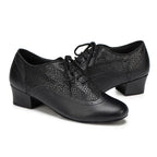 Men's Ballroom Latin Dance Shoes | Leather | Block Heel