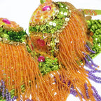 Beaded Belly Dance Costume Set | Bra, Belt & Skirt | 3-Piece