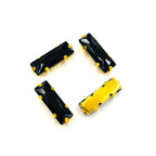Black Rectangle Sew-On Rhinestones — Gold Base Glass Crystal