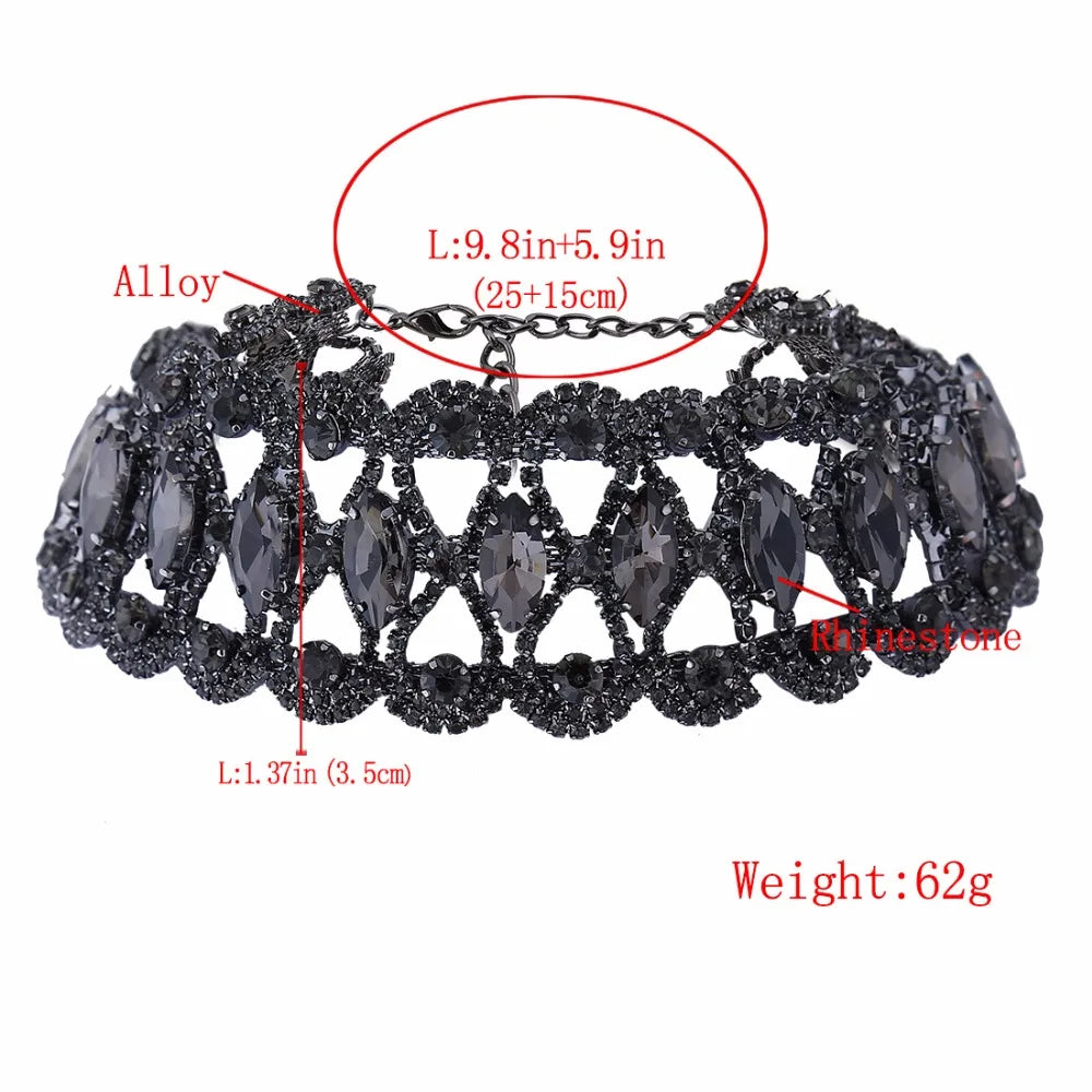Rhinestone Choker | Vintage Lattice