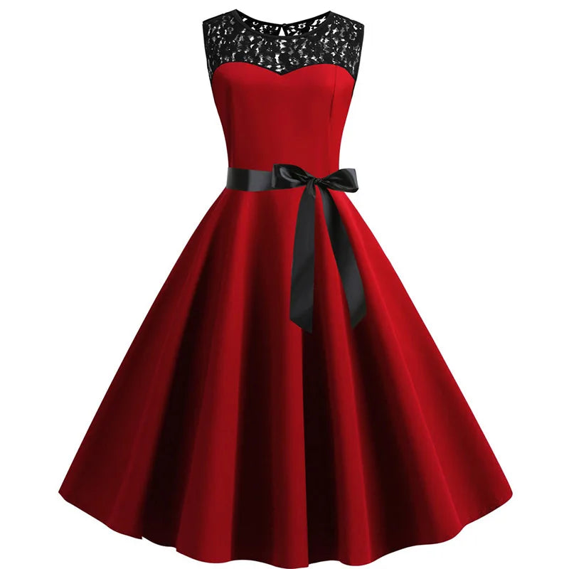 Lace Swing Dress | Vintage A-Line | Knee-Length