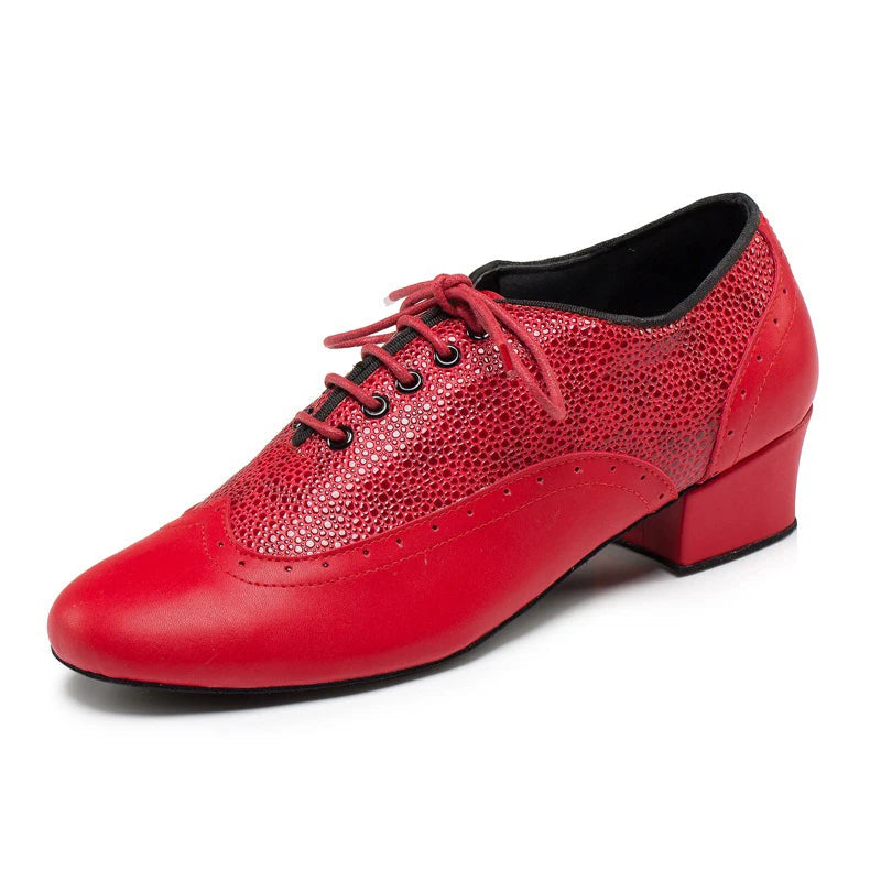 Men's Ballroom Latin Dance Shoes | Leather | Block Heel
