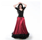 Flamenco Dance Skirt | 180–720 Degree Swing | Black & Red