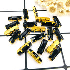 Black Rectangle Sew-On Rhinestones — Gold Base Glass Crystal