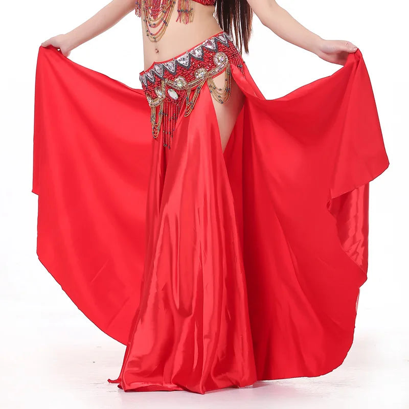 Belly Dance Skirt | Satin Double Slit