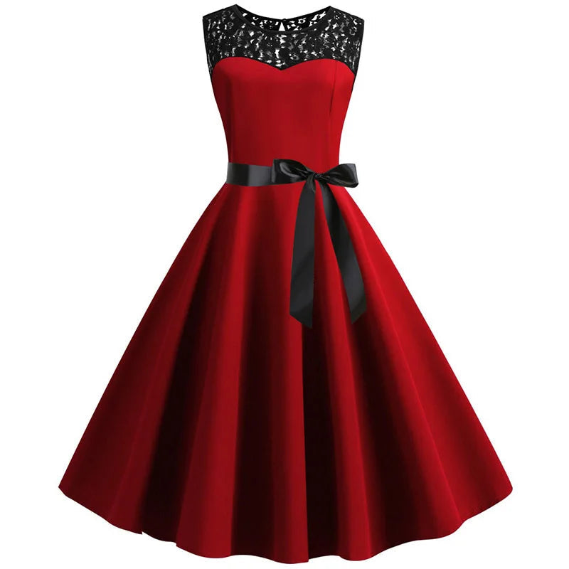 Vintage Lace Swing Dress | 1950s A-Line | S-XXL