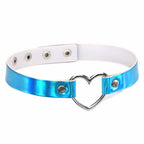 Holographic Heart Choker | Punk Collar | Rave Festival