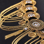 Medallion Chain Belt | Rhinestone Coin Hip Belt | Belly Dance
