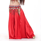 Belly Dance Skirt | Satin Double Slit