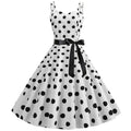 Polka Dot Swing Dress | 1950s Spaghetti Strap | 8 Colors