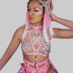 Leather Chain Harness Garter - Tassel Performance Body Harness