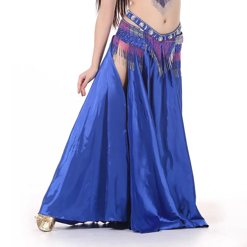 Belly Dance Skirt | Satin Double Slit