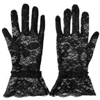 Sheer Lace Wrist Gloves | Floral | 2 Lengths | 10+ Colors