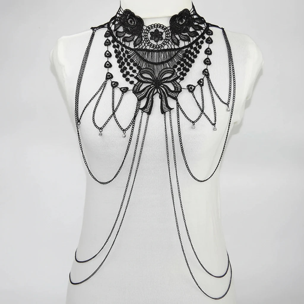 Gothic Lace Body Chain | Stage & Costume