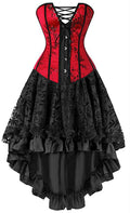 Burlesque Corset & Skirt Set | Overbust | Lace-Up