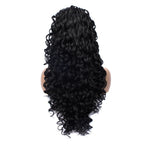 Long Curly Lace Front Wig | 26 Inch | Black & Platinum