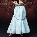 Tribal Gypsy Belly Dance Skirt | 21-Yard Linen Maxi