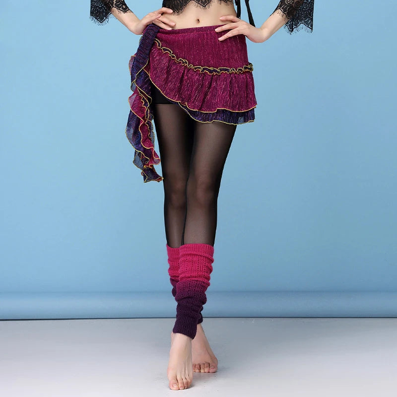 Gradient Ruffle Hip Scarf | Belly Dance Skirt