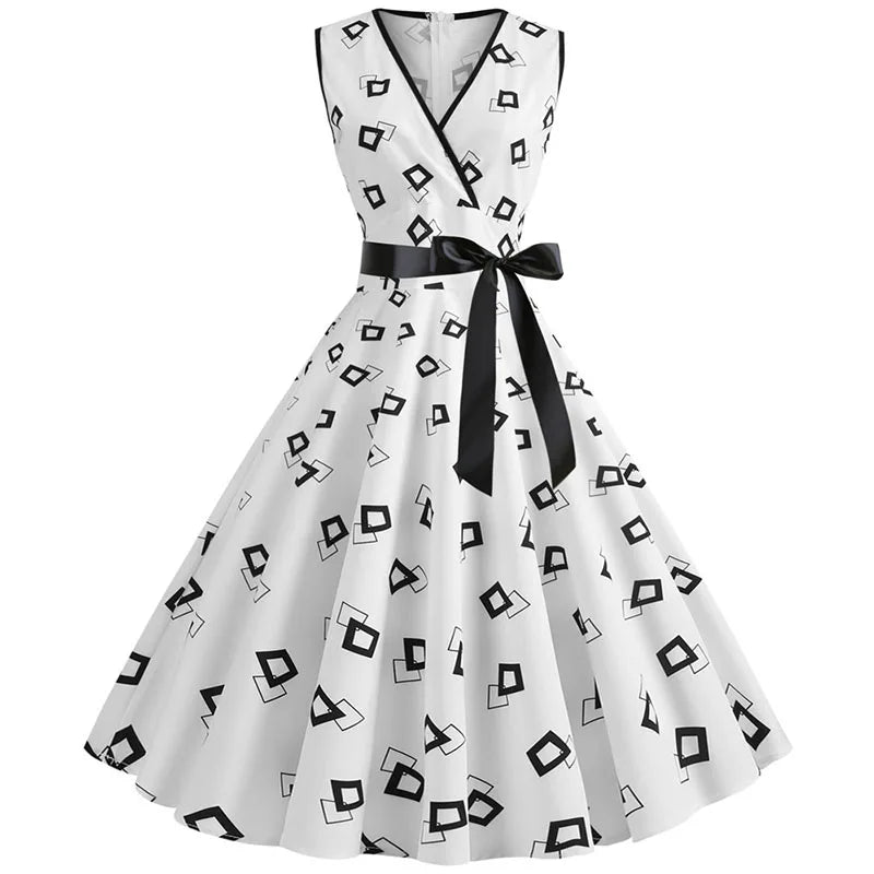 Vintage Polka Dot Swing Dress | Petticoat | S–XXL