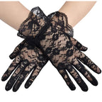 Sheer Lace Wrist Gloves | Floral | 2 Lengths | 10+ Colors
