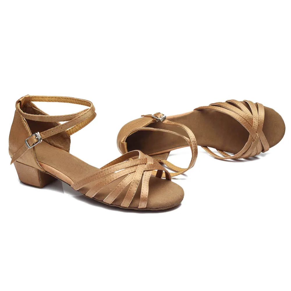 Latin Dance Sandals | Low Block Heel | 3.5 cm