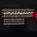 Tribal Belly Dance Arm & Wrist Set | Bronze Beads & Conch