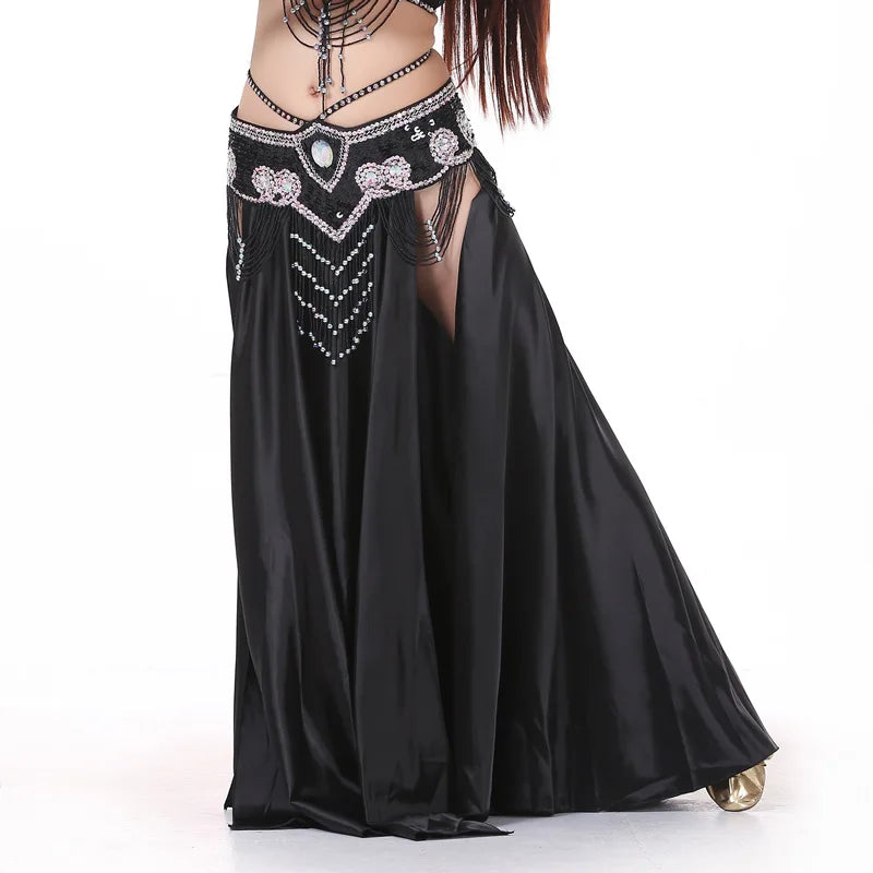 Belly Dance Skirt | Satin Double Slit