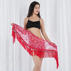 Belly Dance Triangle Hip Scarf | Coin & Sequin Fringe Belt
