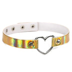 Holographic Heart Choker | Punk Collar | Rave Festival
