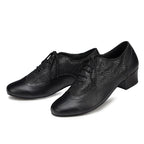 Men's Ballroom Latin Dance Shoes | Leather | Block Heel