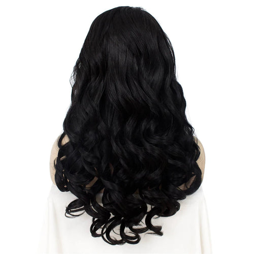 24" Dark Brown Natural Wavy Lace Front Wig – Stage Ready