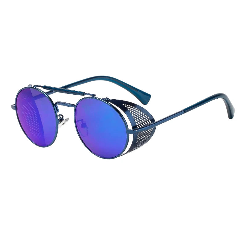 Steampunk Round Sunglasses | Side Shield | UV400