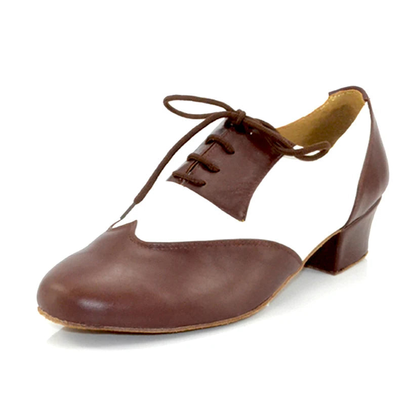 Men's Latin Dance Shoes | Genuine Leather | Low Heel