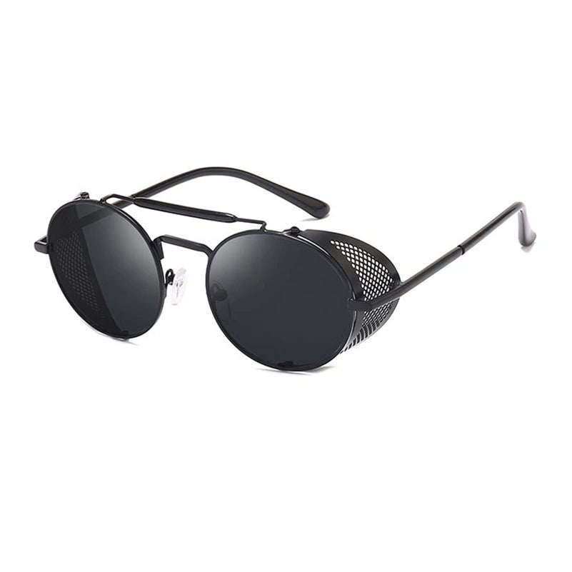 Steampunk Round Sunglasses | Side Shield | UV400