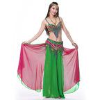 Beaded Belly Dance Costume Set | Bra, Belt & Skirt | 3-Piece