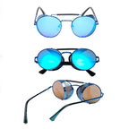 Steampunk Round Sunglasses | Side Shield | UV400