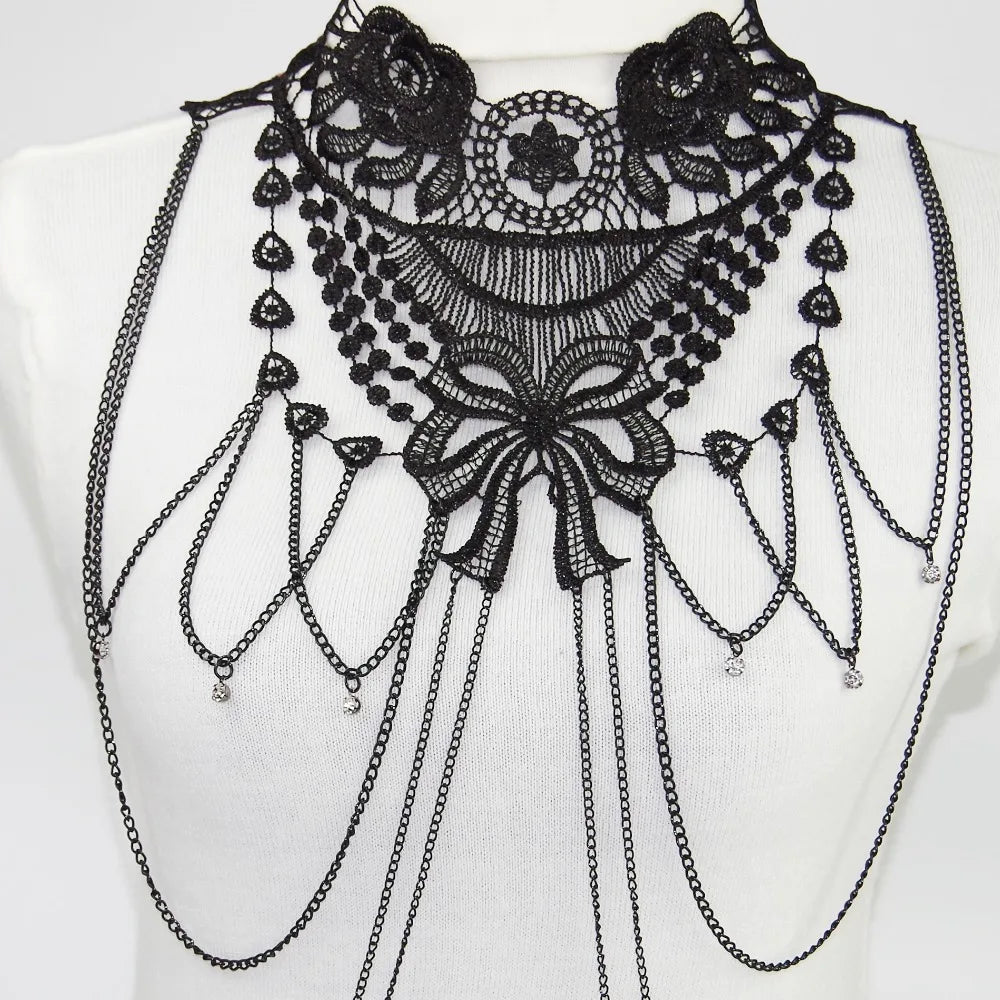 Gothic Lace Body Chain | Stage & Costume