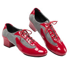 Men's Latin & Ballroom Dance Shoes | Black, White, Red