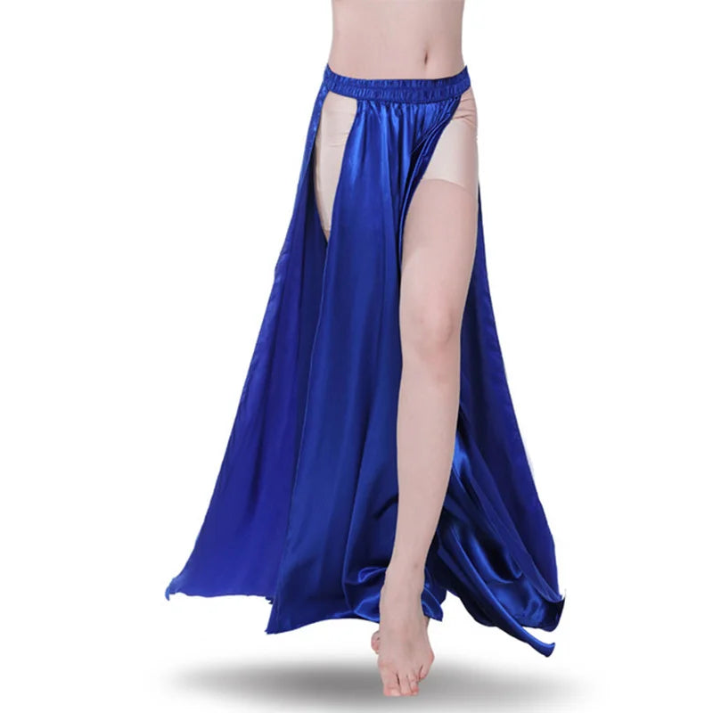 Belly Dance Skirt | Satin Double Slit