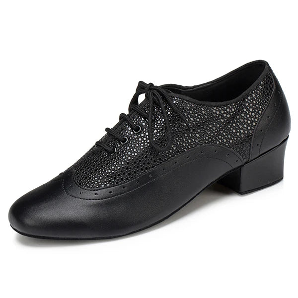 Men's Ballroom Latin Dance Shoes | Leather | Block Heel