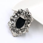 Vintage-Inspired Cameo Brooch | Crystal Rhinestone | Statement Pin