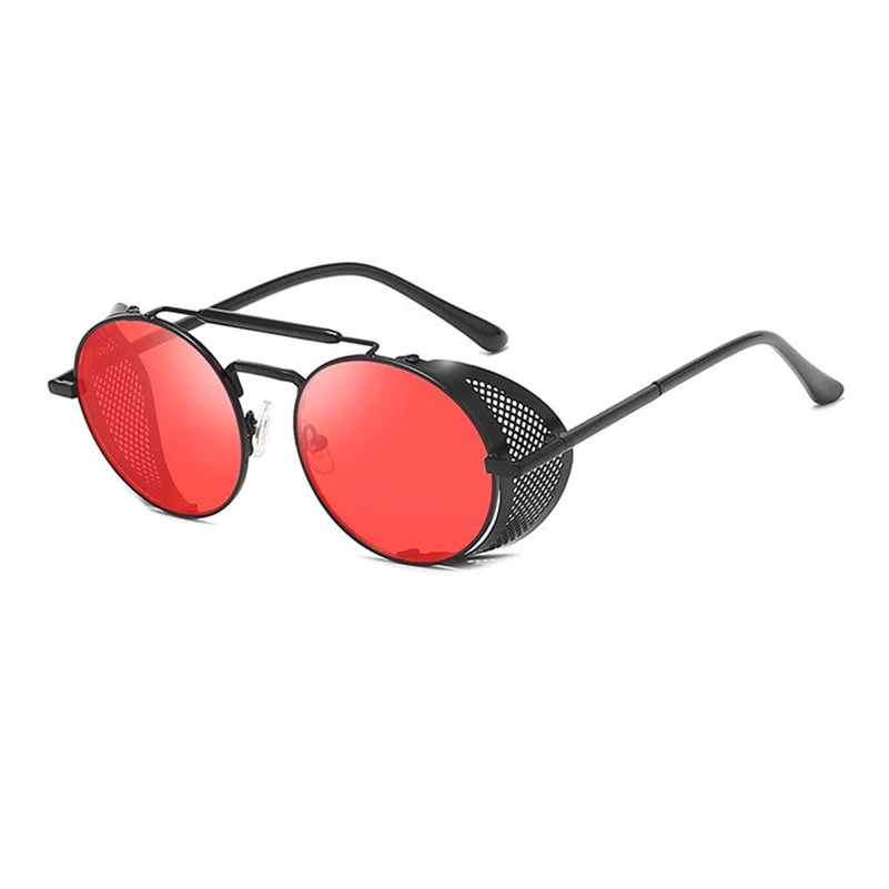 Steampunk Round Sunglasses | Side Shield | UV400