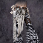 Tribal Belly Dance Hip Belt | Crochet, Shells & Coin Fringe
