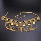 Medallion Chain Belt | Rhinestone Coin Hip Belt | Belly Dance