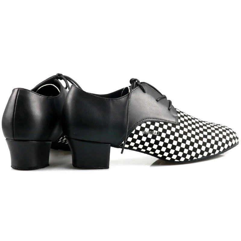 Men's Latin & Modern Dance Shoes | Houndstooth | Low Heel