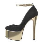 Platform Stiletto Pumps — Ankle Strap Extreme Heel