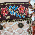 Tribal Belly Dance Hip Belt | Crochet, Shells & Coin Fringe