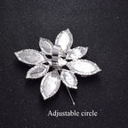 Rhinestone Flower Cocktail Ring | Adjustable